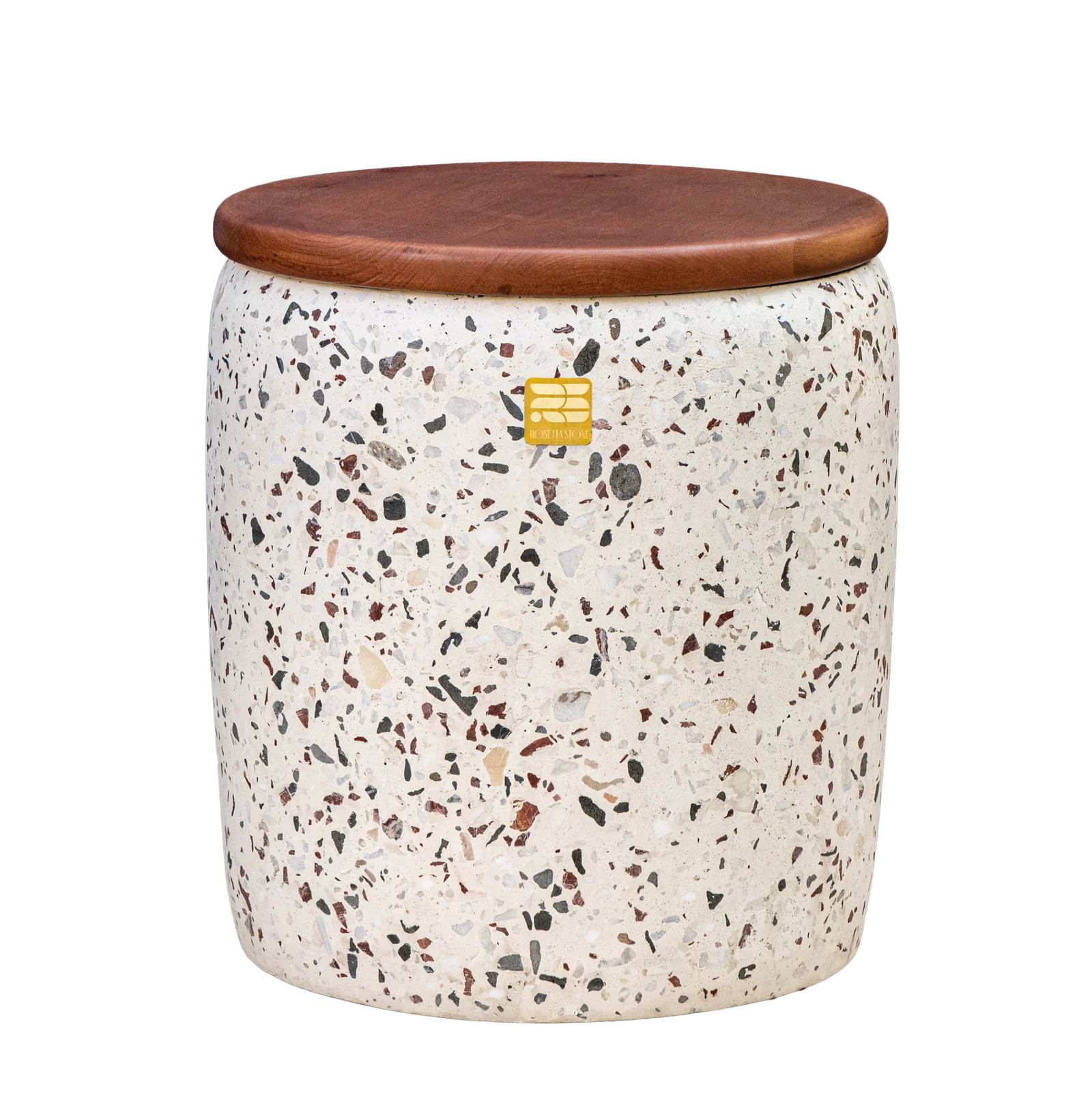 Cleo Tree Pot with wooden Top Cleo GRC table with wooden Top - Image 1