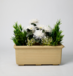 Divinity white Artificial flowers planter