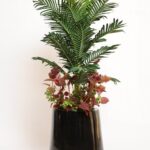Areca Grevera with red shrub Artificial Tree  155 cm