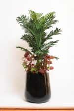 Areca Grevera with red shrub Artificial Tree  155 cm