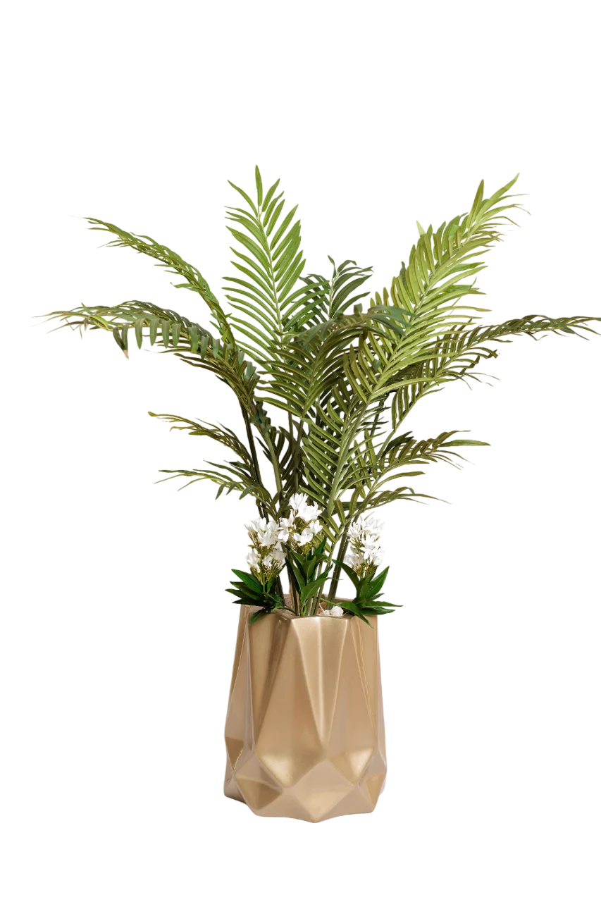 main Areca with white flowers Artificial Tree 160-170 cm - Image 1