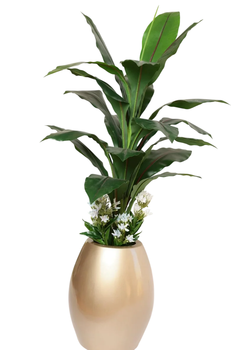 main Banana with white flowers Artificial Tree 170 cm - Image 1